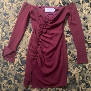 Last call! Katie May burgundy wine cocktail wiggle dress